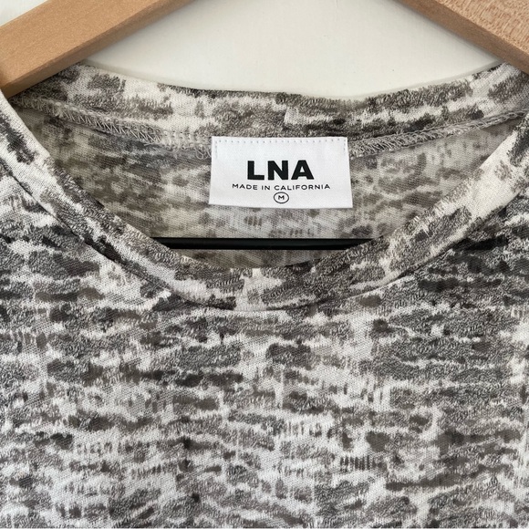 ✨NWT✨ LNA Burnout Boxy Crew Neck Tee in Python Print Sz SMALL (4-6) - Picture 9 of 15
